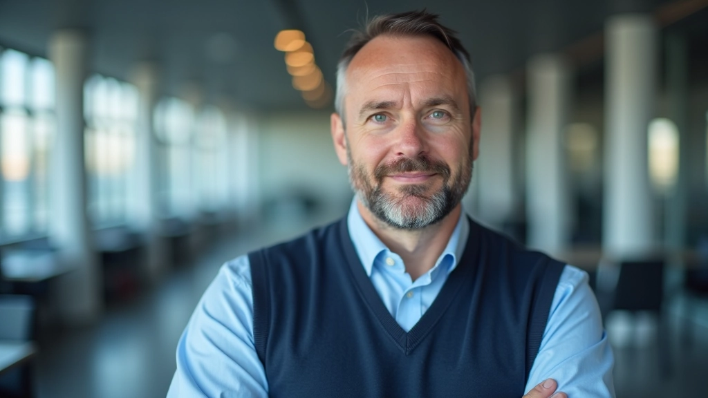 Klaus Richter, Handelsökonom mit dunklem Haar, ernsthafter Ausdruck